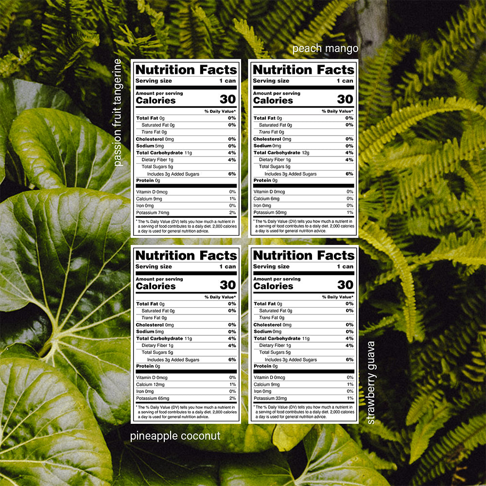 hiyo | tropical pack, non-alcoholic functional seltzers